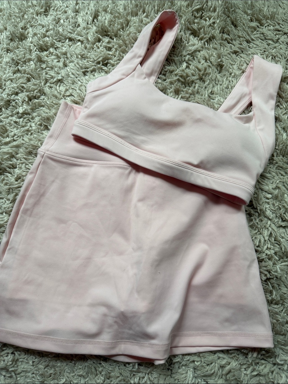 Form pink bra top & high waist skirt